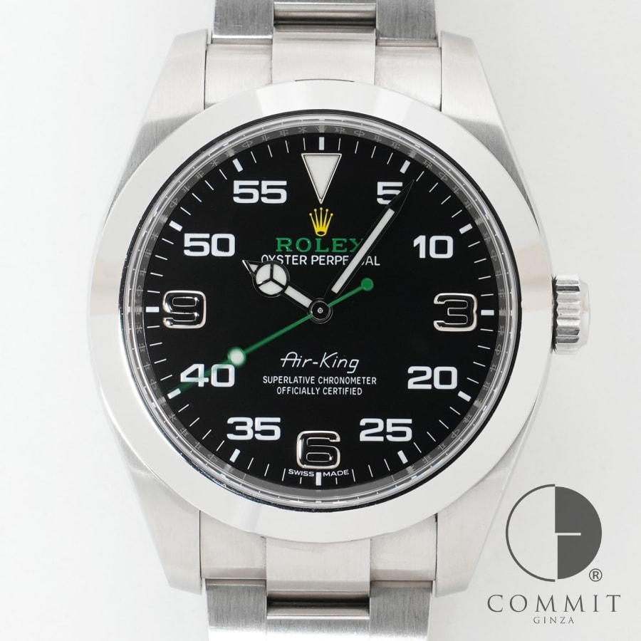 ロレックス エアキング Ref.116900 ステンレススチール ブラック文字盤 オイスターブレスレット 【中古】【腕時計】【送料無料】
