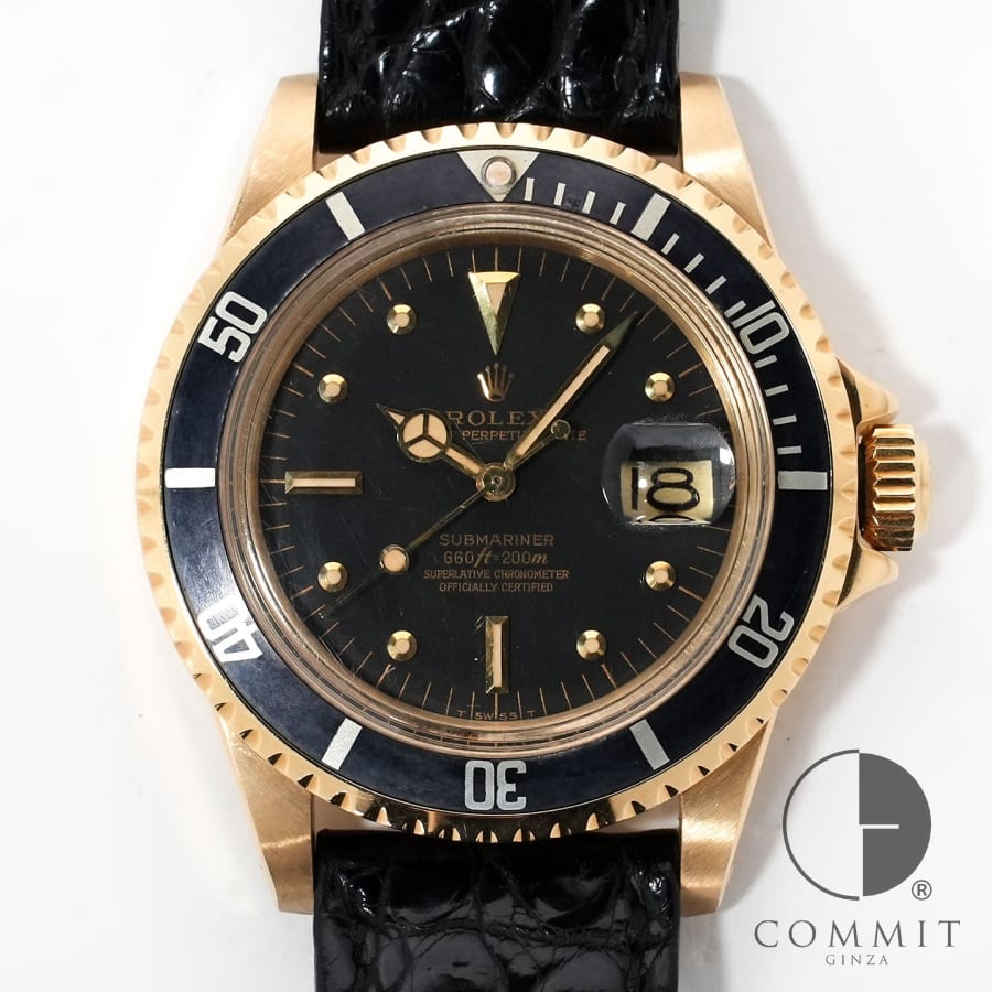 ロレックス サブマリーナー デイト Ref.1680/8 イエローゴールド ブラック文字盤 ヴィンテージ 【中古】【腕時計】【送料無料】