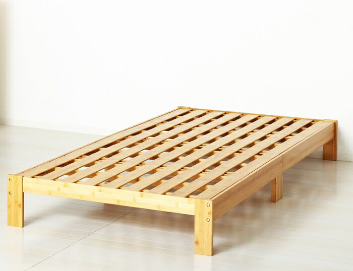 竹製 すのこ シングルベッド ヘッドレス すのこベッド シングルサイズ コンパクト 省スペース ローベッド 通気性 湿気対策 湿度 カビ防止 ベット ナチュラル 一人暮らし 木製