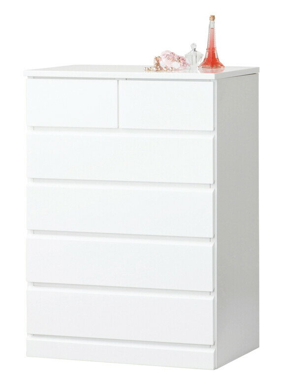 商品詳細サイズ幅60×奥行き40×高さ85cm 引出内寸 （小2杯）約W21×D33.5×H7.5cm （大4杯）約W50.5×D33.5×H7.5cm材質前板・天板＝中質繊維板・ウレタン塗装　　他＝プリント紙化粧繊維板カラーホワイト生産国...