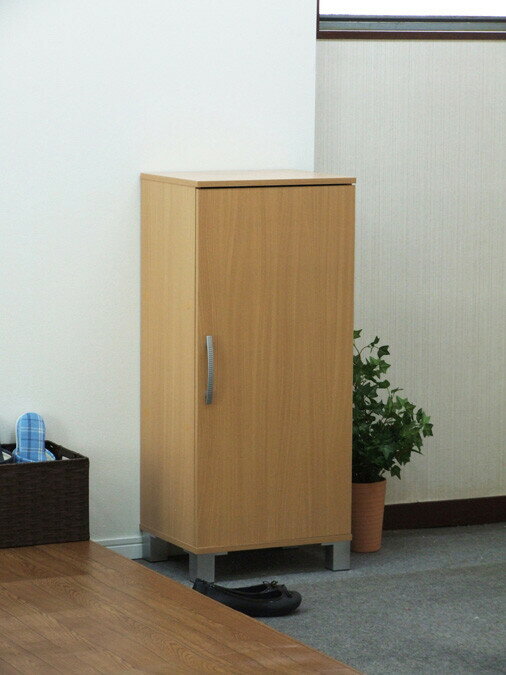 送料無料 ワンドア シューズボックス 幅45cm ナチュラル 扉付き 下駄箱 靴箱 12足収納 スリム 玄関収納 靴箱収納 棚 木製 薄型 業務用 家庭用 スリッパラック シューズBOX シューズラック 北欧 おしゃれ モダン