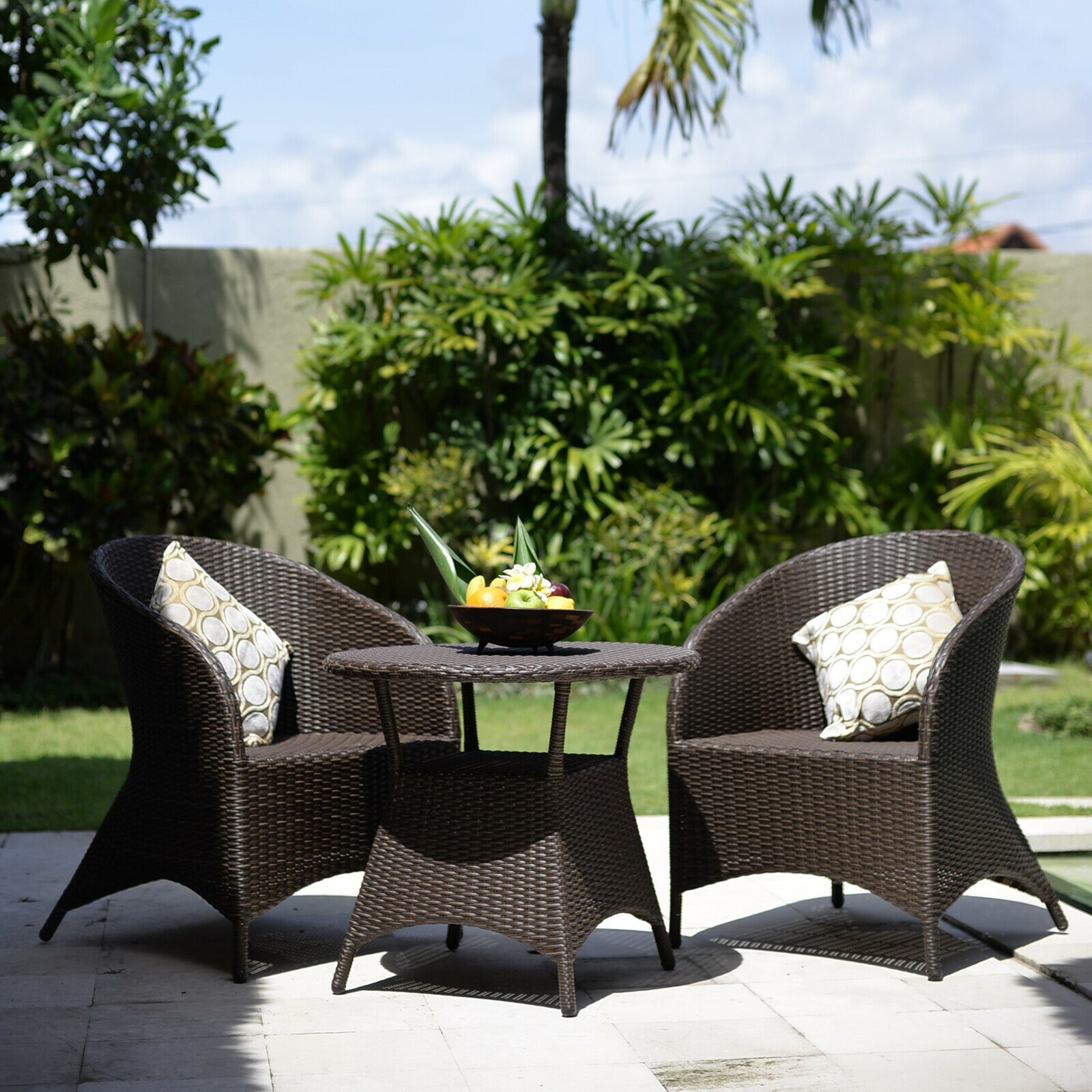 ラウンジチェア アウトドア家具 ガーデン家具 シンセティックラタン 1P 軽量 3