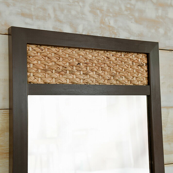 ウォーターヒヤシンス スタンドミラー 姿見 鏡 自立スタンド付き [2]