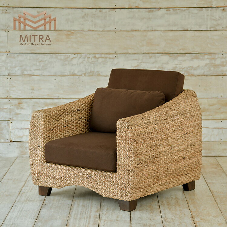 Love Sofa - ウォーターヒヤシンス 1人掛けソファ アジアン家具 高級木材マホガニー