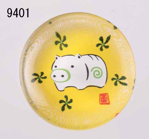 ガラス 箸置き（ぶた）お箸置き おはしおき 和食器 和風 和モダン レトロ 風流 料理演出 和食 料亭 旅館 和テイスト かわいい 和雑貨 豚 ブタ