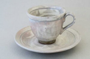 日本製 粉引 コーヒー碗皿 レトロ カップ＆ソーサ コーヒーカップ 国産 贈り物 ギフト プレゼント 敬老の日 シンプル かわいい 和風 和モダン