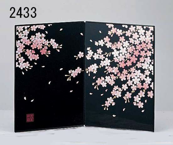 日本製 蒔絵 屏風（桜・小） ひな祭り ひな人形 国産