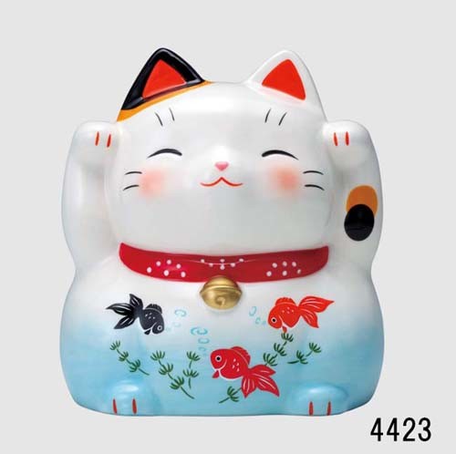 招き猫 蚊遣器（金魚） 蚊遣り器 蚊取り線香入れ 陶器 蚊遣 かわいい おしゃれ ねこ ネコ 和モダン 和風 和室 可愛い 和雑貨 お洒落 置物 飾り物 オブジェ 置き物