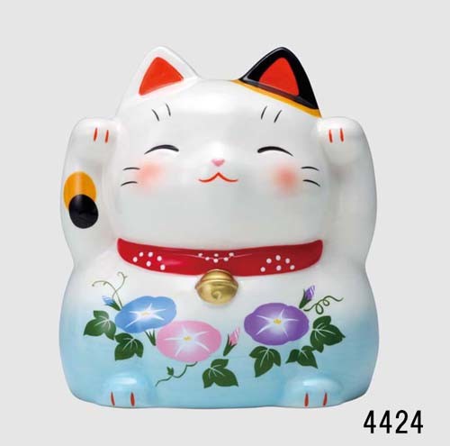 招き猫 蚊遣器（朝顔） 蚊遣り器 蚊取り線香入れ 陶器 蚊遣 かわいい おしゃれ ねこ ネコ 和モダン 和風 和室 可愛い 和雑貨 お洒落 置物 飾り物 オブジェ 置き物