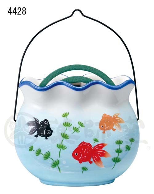 日本製 金魚鉢 蚊遣器（たて型）陶器 蚊遣り器 蚊取り 虫対策 蚊取り線香入れ 和風 和モダン 和室 きん..