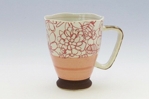 日本製 花ガーデン 軽々ビアマグ(