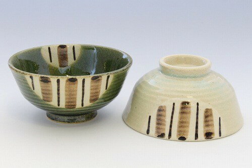 瀬戸五釉 組飯碗（2色セット） 日本製 お椀 お茶碗 和柄 国産 おしゃれ かわいい 贈り物 ギフト プレゼント レトロ 和モダン 和風 和食器 陶器 シンプル