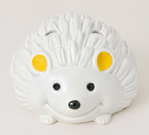 はりねずみ 蚊遣器 蚊遣り器 蚊取り線香入れ おしゃれ 陶器 シンプル かわいい 子ども 子供 置物 飾り物 オブジェ 置き物 レトロ キッズ 可愛い ハリネズミ 針鼠 アニマルオブジェ