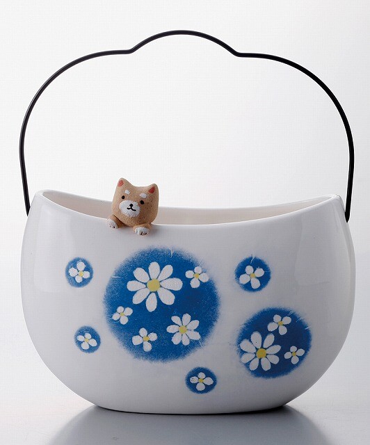 日本製 藍花柴犬 線香鉢 陶器 蚊遣り器 蚊取り 虫対策 蚊取り線香入れ 和風 和モダン 和室 和テイスト ..