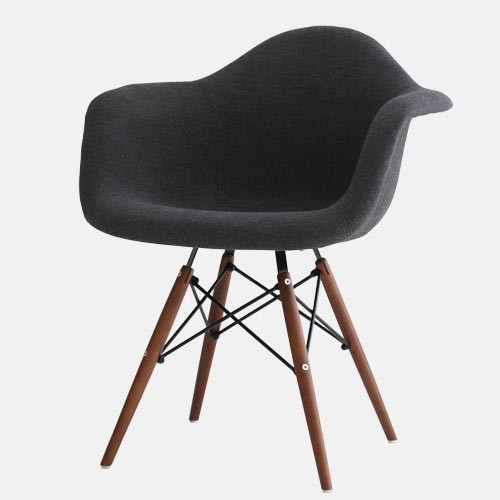 ダイニングチェア 1脚 食卓椅子 椅子 イス いす デザイナーズ イームズ アームシェルチェアDAW DBR脚ファブリック リプロダクト おしゃれ 北欧 モダン ミッドセンチュリー レトロ [2]