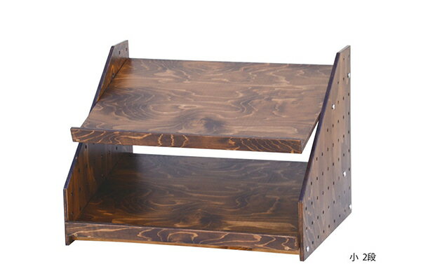 卓上ディスプレイ棚什器 小2段 什器 店舗備品 日本製 木製 国産 木目 見せる収納 飾り レトロ 和風 ナチュラルテイスト 和モダン アジアンテイスト
