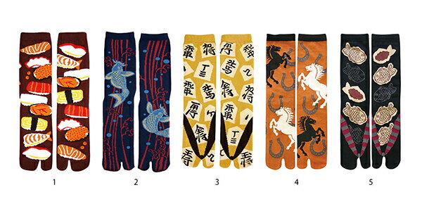 小粋な男の足袋ソックス クルー丈 服飾小物 和柄 男性用 ソックス 靴下