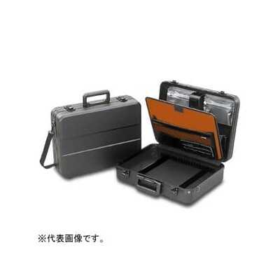 エンジニア パネル付 アタッシュケース L377×W264×H120mm ショルダーベルト・カギ付 KSE−30 ABS製 ポケット 機能性 収納力 軽量 丈夫 工具箱 作業箱 工具バッグ 鍵付き ツールキット ツールケース