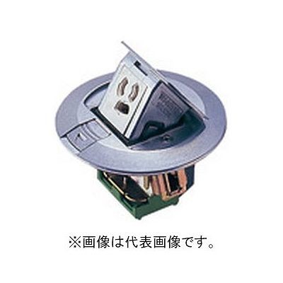 パナソニック フリーアクセスフロア用アップコン 丸型 2Pコンセント 2コ口 アルミ製 15A 125V NE71121K [2]