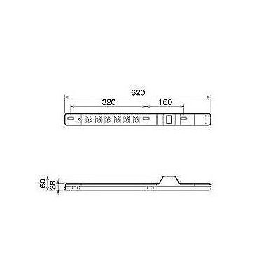 FM15Aコンセントバー 19インチラック用 6個口 15A 125V 電流監視装置付 MR7651 [2]