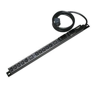 200Vコンセントバー 19インチラック用 30A 250V 12個口 15A 安全ブレーカ×2 MR7546T4A3