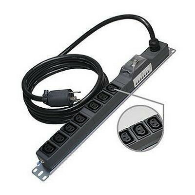 乐天商城 - 200Vコンセント 19インチラック用 16A 250V C13×7個口 20A 安全ブレーカ L6−20P付 ME8635TA1