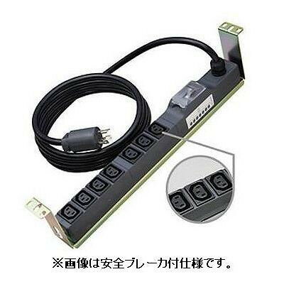Other - 200Vコンセント19インチラック横取付用金具付 C13×7個口漏電ブレーカVCTケーブル3mL6−20P付 ME8715TA3