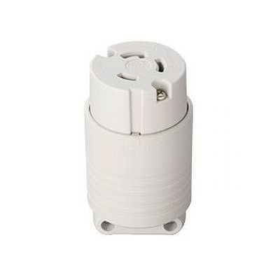 Effective Lights - 接地2P 30A引掛コネクタボディ L6−30P準拠 30A 250V 白 MH8173W