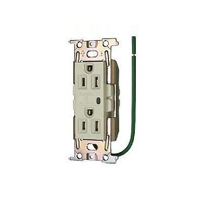 ML医用接地埋込ダブルコンセント C形 Sタイプ 通電表示ランプ付 15A 125V 白 ML1272T4W