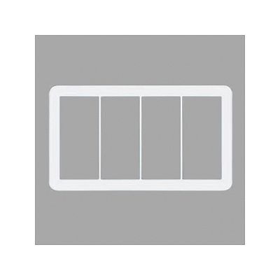 パナソニック スイッチプレート ラウンド 4連用 ホワイト WTC7104W