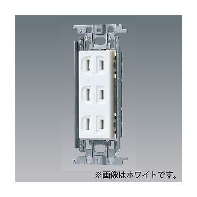 Effective Lights - パナソニック 埋込トリプルコンセント 金属取付枠付 15A 125V グレー WTF13033HK