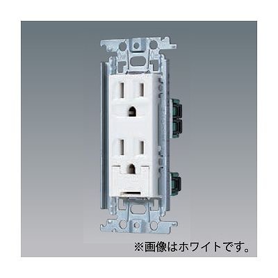 パナソニック 埋込アースターミナル付接地ダブルコンセント 金属取付枠付 15A 125V ベージュ WTF113238F