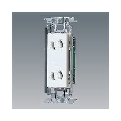 パナソニック 埋込抜け止めダブルコンセント 金属取付枠付 15A 125V ホワイト WTF10623WK