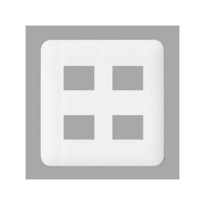 パナソニック 簡易耐火用コンセントプレート 4コ（2コ＋2コ）用 ラウンド ホワイト WTF7704W