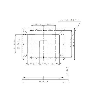 パナソニック 簡易耐火用コンセントプレート 7コ（3コ＋1コ＋3コ）用 ラウンド ホワイト WTF7777W
