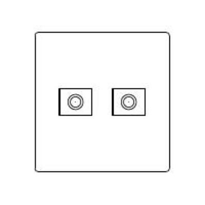 パナソニック 新金属電話線プレート 取付枠付 2連用 WTF9282