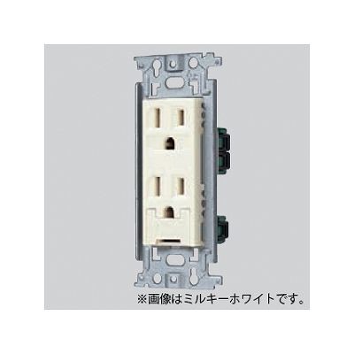 Other - パナソニック フルカラー 埋込接地ダブルコンセント アースターミナル付 取付枠付 15A 125V グレー WN1132HK
