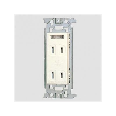 パナソニック フルカラー 埋込扉付ほたるダブルコンセント 取付枠付 15A 125V WN13525