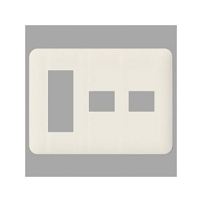 Effective Lights - パナソニック フルカラー 簡易耐火用モダンプレート 5コ（3コ＋1コ＋1コ）用 ミルキーホワイト WN6775W