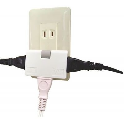 耐トラ付コーナータップ　3個口　黒　Y02C300BK