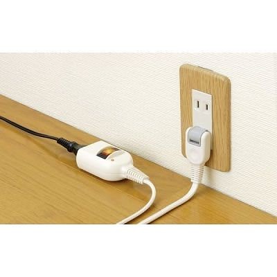 ノイズフィルター集中スイッチ付タップ　1個口　1m　白　Y02BKNS111WH