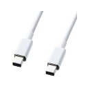 ミニDisplayPortケーブル 1m ホワイト KC−DPMM1W(2)