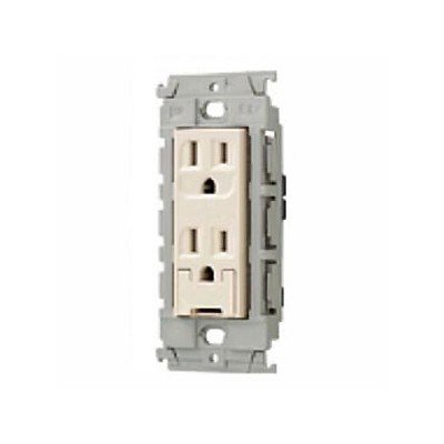 パナソニック 埋込アースターミナル付接地ダブルコンセント 絶縁枠付 15A 125V ベージュ WTL11324F