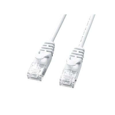 カテゴリ6　極細LANケーブル　1m　ホワイト　LA−SL6−01W