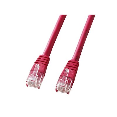 エンハンスドカテゴリ5　単線LANケーブル　1m　レッド　KB−T5T−01RN