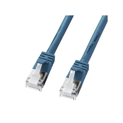 Cable - ツメ折れ防止カテゴリ5eSTP　LANケーブル　0.5m　ブルー　KB−STPTS−005BL