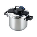 圧力鍋 5.5L ワンタッチ 圧力調整 2段階 3層底 熱伝導率 ガスコンロ IH対応 オール熱源対応 レシピブック付
