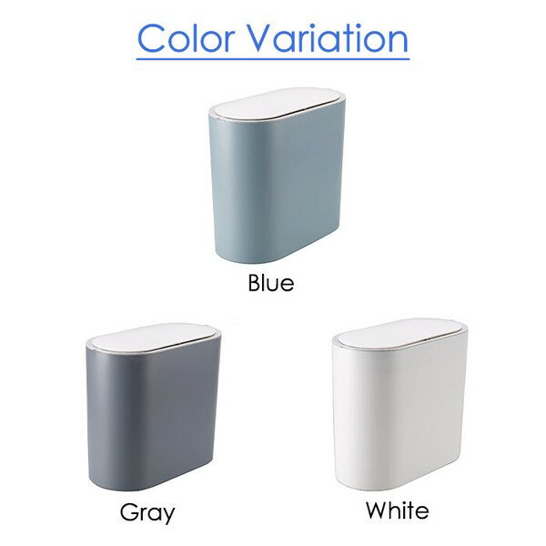 ゴミ箱 8L 蓋付き スリム コンパクト ふた付き ワンタッチ開閉 分別 できる おしゃれ 小さい ダストボックス サニタリーボックス キッチン シンク周り 流し台 洗面所 化粧台 個室 トイレ 小さくてスリムなふた付きゴミ箱 [3]