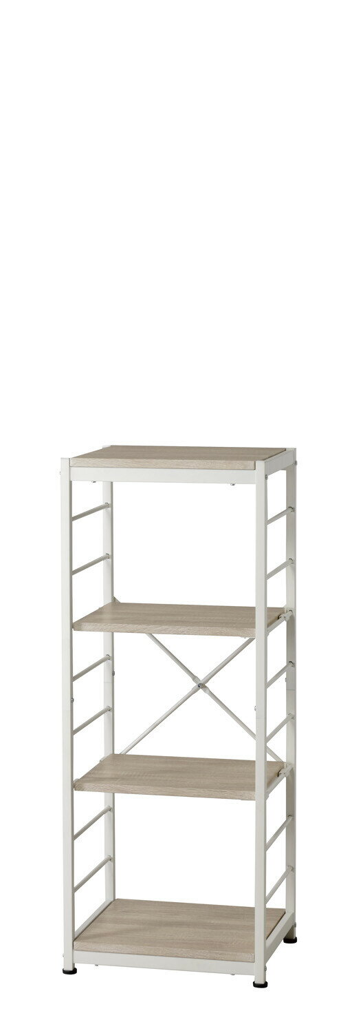 フリーラック4段 スリム オープンラック インダストリアル 木目調 ディスプレーラック 飾り棚 リビング レトロ おしゃれ