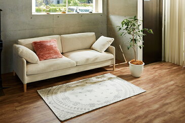 玄関マット 50×80cm ラグ カーペット マット ラグマット ゴブラン 手洗いOK 洗える バスマット キッチンマット オールシーズン 北欧 おしゃれ かわいい ペイズリー風 トライバル風